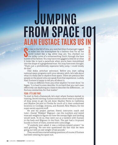 Jumping From Space 101 / Parachutist